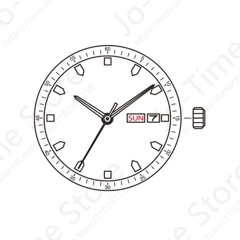 Miyota 2305 Standard Quartz Movement Day-Date Display Japan Origin Spain And English 2305-20A