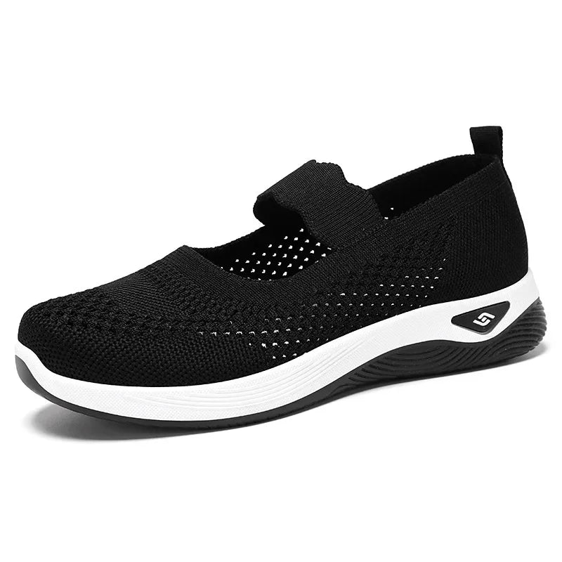 Women Lightweight Breathable Mesh Sneakers Spring Summer Slip On Casual Sports Shoes Woman Plus Size Comfort Non Slip Flat Shoes