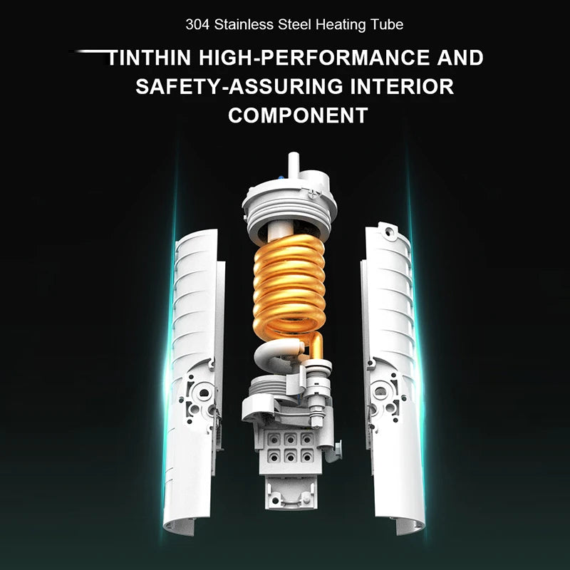 Briwellna Electric Faucet With Universal Spout Water Heater 220V Heating Tap Instant Water Heater Stainless Steel Faucet Geyser