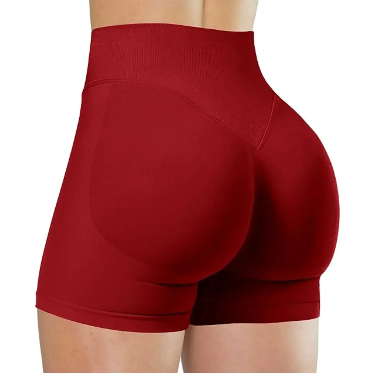 Gym Women's Summer Yoga Shorts High Waist and Hip Lifting Tight and Sexy Solid Color Shorts Fitness Yoga Exercise Leggings