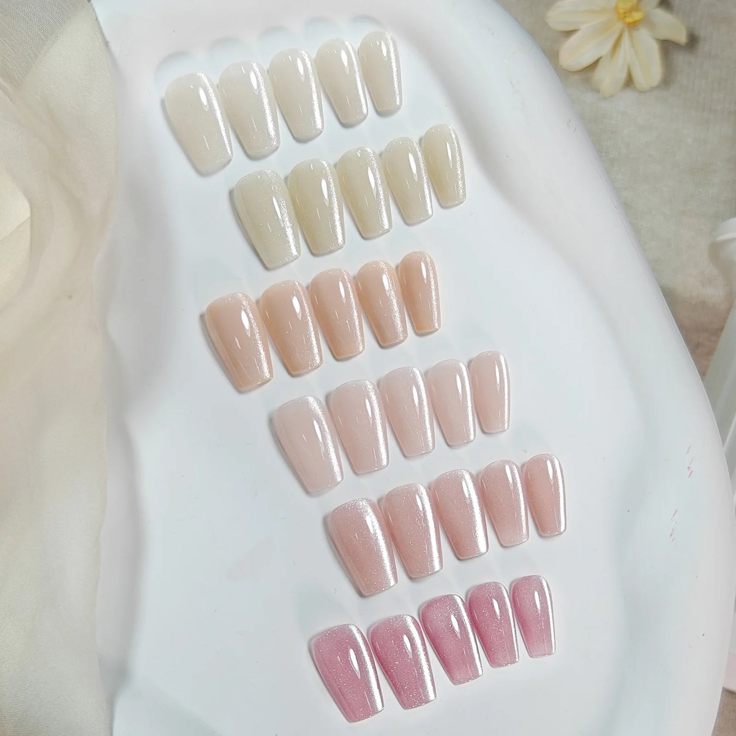 BORN PRETTY 6PCS Pink Ocean Cat Nail Gel Polish Set With Magnet Stick Jelly Holographics Magnetic Nail Kit Salon Art Manicure