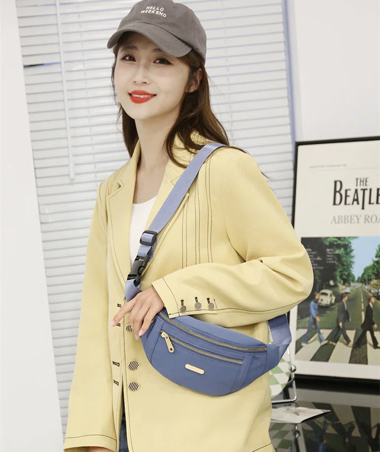 Women Waist Bags for Women Oxford Leisure Color Chest Bag Shoulder Crossbody Waist Bags Handbags Female Messenger Belt Bags
