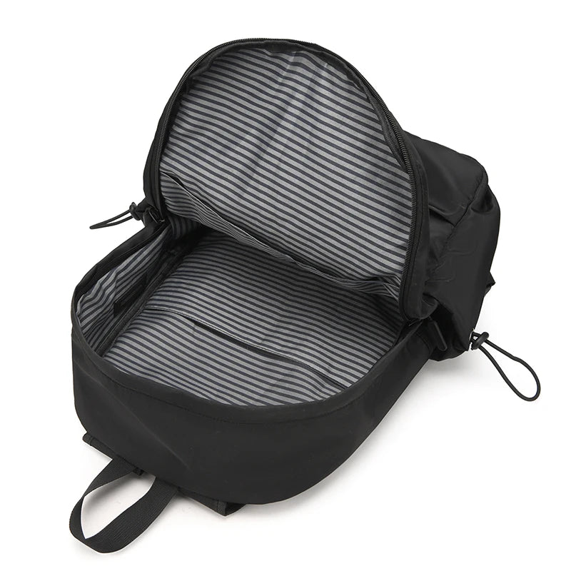 Boys' school backpack, university backpack, waterproof and lightweight black backpack, casual day bag, boys' and girls' backpack