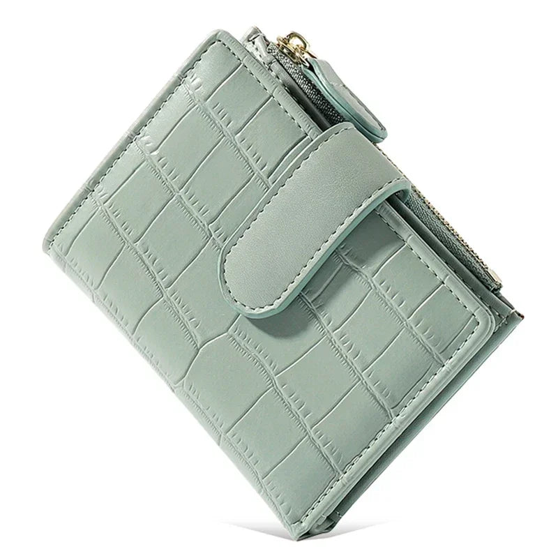 New PU Leather Design Mini Standard Purses for Women Fashion Stone Pattern Small Wallets Coin Pures Ladies Popular Card Holder