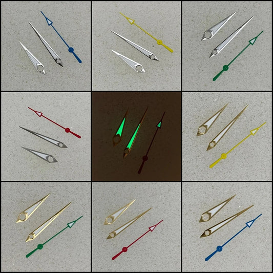 Watch Hands For NH35 NH36 Movement GS Luminous Hands Needle Silver Gold New Design Watch Accessories Hands Movement NH35/364R/7S