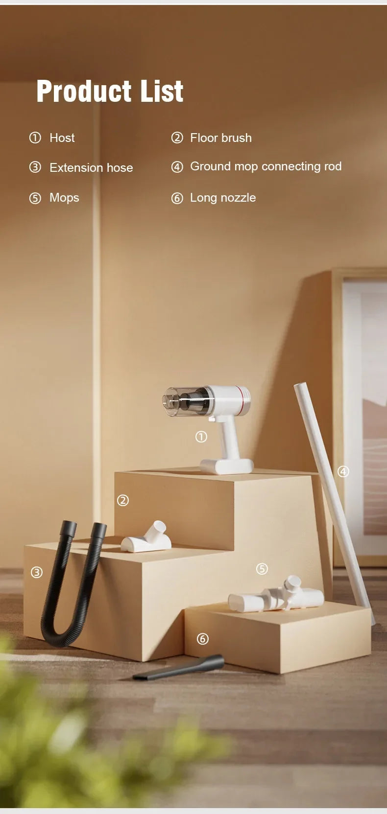 Brushless Vacuum Cleaner 20000Pa/10000Pa Wireless Car Cleaning Machine Dual Use Dry and Wet Cleaning for Household Appliances