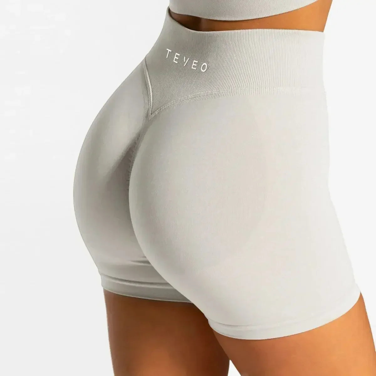 TEVEO Yoga Shorts Impact Gym Shorts Ladies Fitness Exercise Shorts High Belt Yoga Shorts Workout Scratch Ass Seamless Leggings