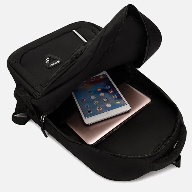 Neutral style backpack for men and women, simple and elegant, large capacity, double shoulder, suitable for travel.