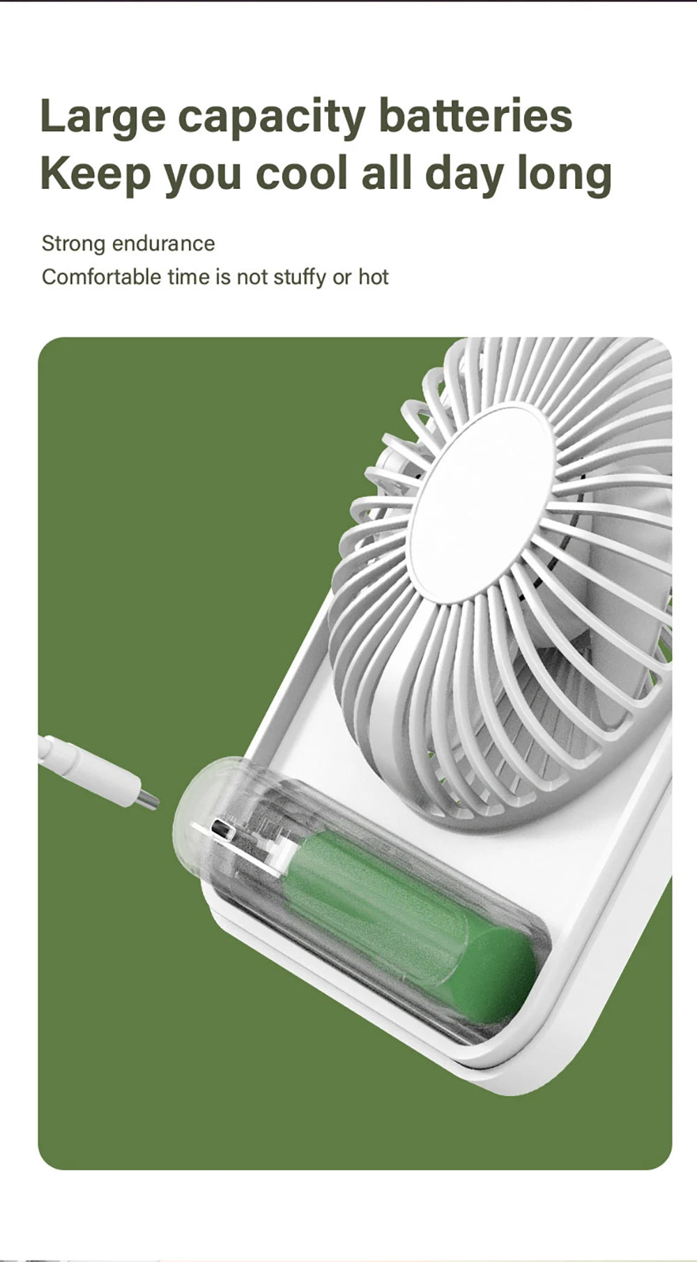 Portable Mini Desk Fan 2025 New USB Charging Rapid Cooling With Digital Display Desktop Air Circulator 5-Speed 180° Adjustable