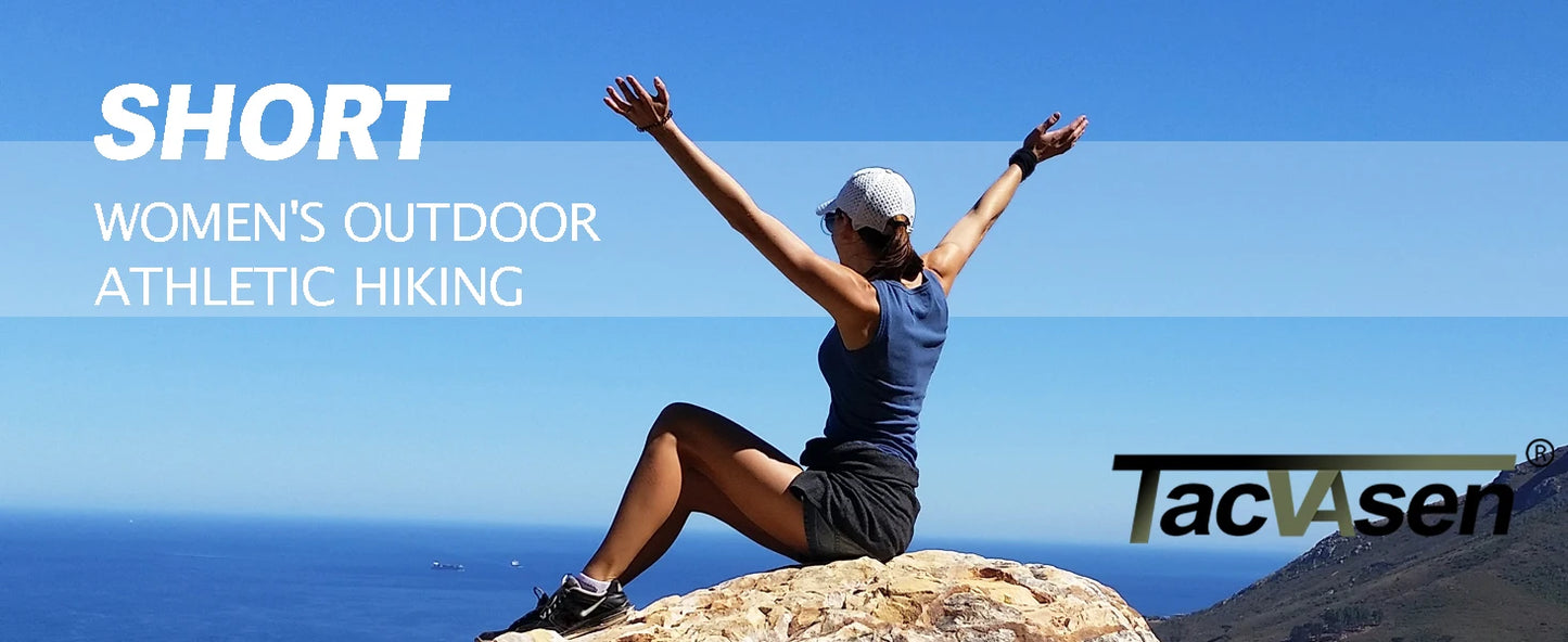 TACVASEN Quick Dry Hiking Cargo Shorts Womens Summer Outdoor Athletic Short Pants Elastic Waist Drawstring 4 Pockets Gym Shorts