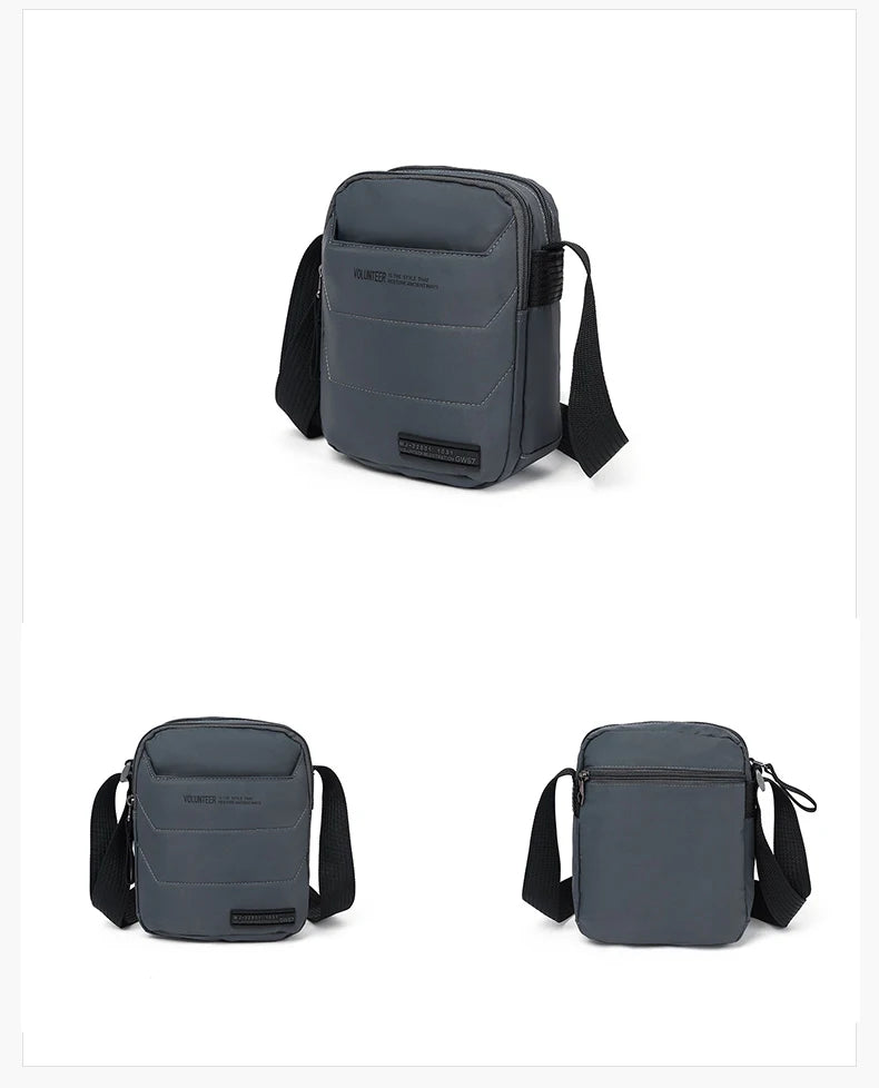 Volunteer Crossbody Bags for Men Waterproof Oxford Cloth Phone Sling Bag Male Light Weight Hiking Climbing Shoulder Bag 1713-12