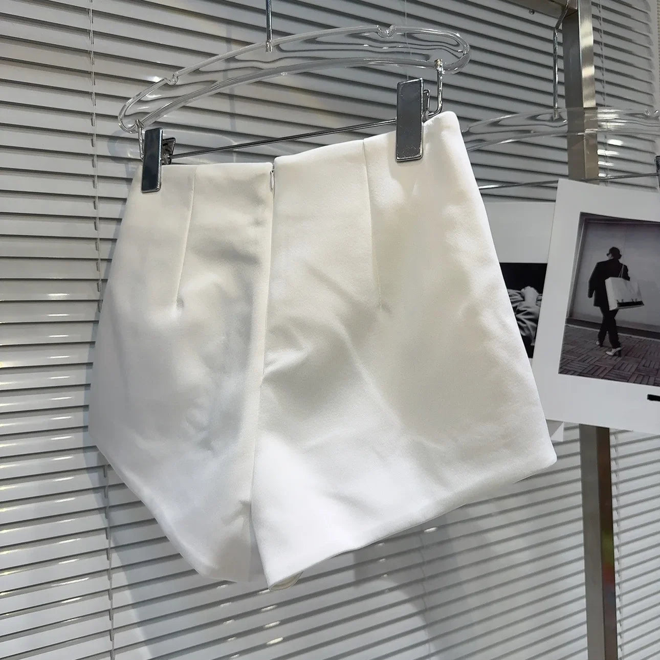 Korean Style Simple High-Waisted A- Line Casual Pants 2024 Spring Versatile Slimming Base Shorts Satin Three-Quarter Length Trou