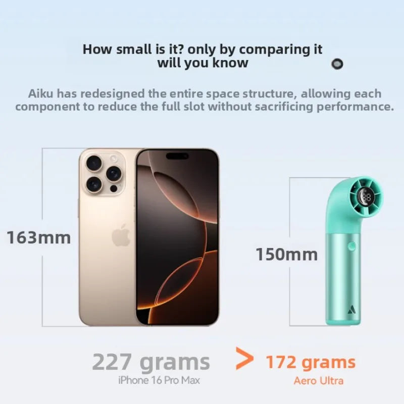 High-speed Violent Wind Gathering Handheld Small Fan Mini Portable Usb Turbo Electric Fan Large Wind Silent Outdoor Camping