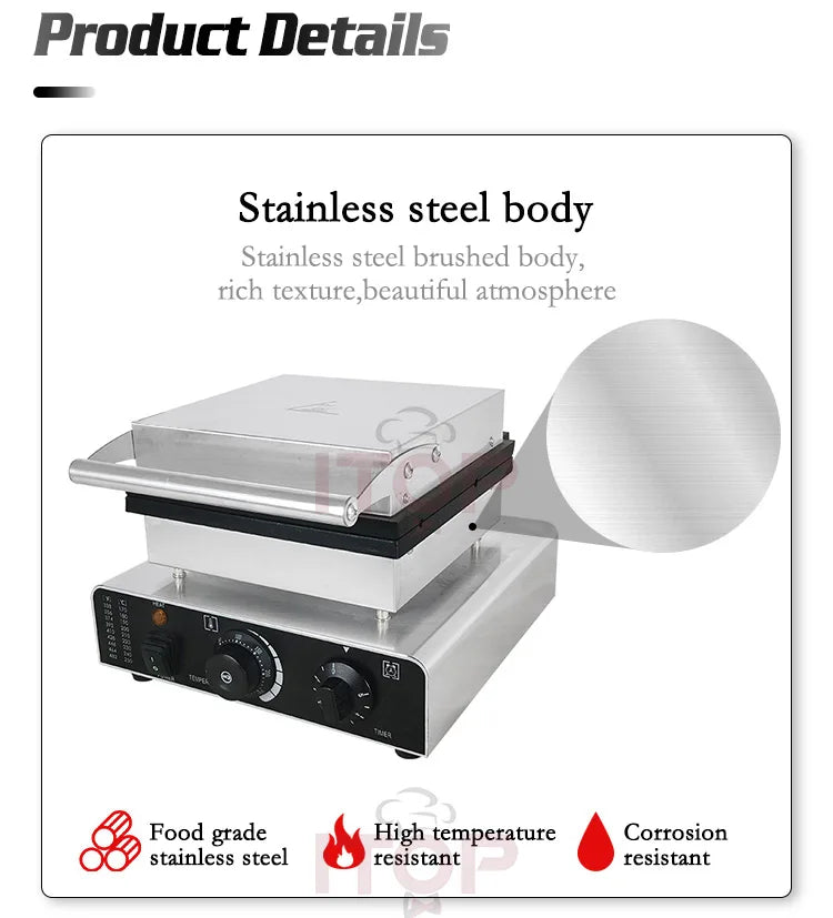 ITOP 2208 Electric Waffle Maker Pine Tree Mould Waffle Pancake Maker Waffle Stick Machine Iron Cast Non Stick Pan 110V 220V