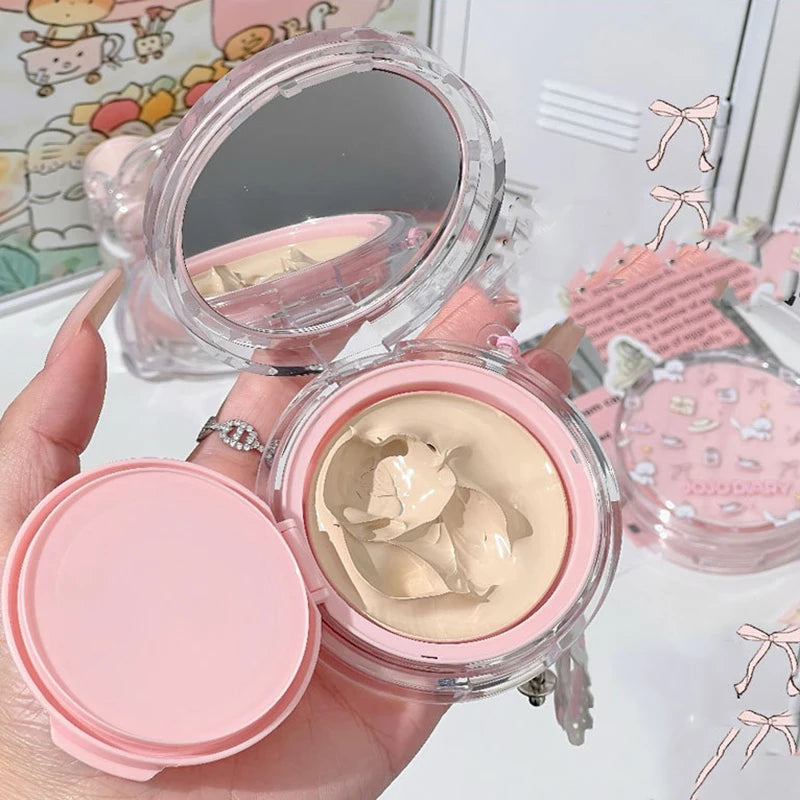 Cute Cat Cushion Cream Foundation Hydrating High Coverage Oil Control Concealer Non-Fading BB Cream Makeup Base Cosmetic
