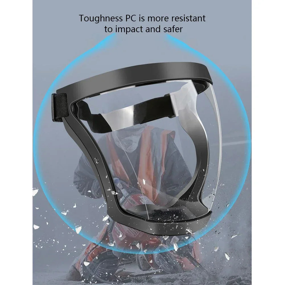 Highdefinition Protective Goggles Full Face Protection Transparent Riding Goggles Antispray Antidust Antifog And Antiwind Mask