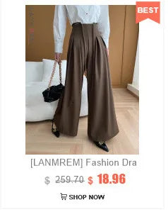 [LANMREM] Faux Fur Thick Warm Coats Lapel Single Breasted Office Lady Elegant Female Outwear Fashion 2025 Winter New 26C1095