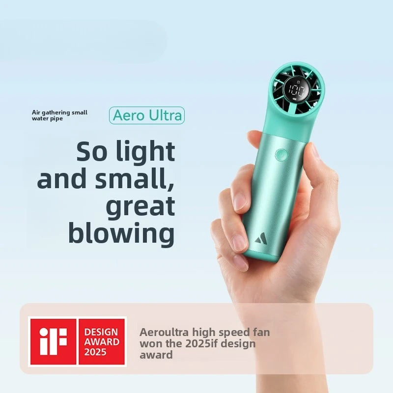 High-speed Violent Wind Gathering Handheld Small Fan Mini Portable Usb Turbo Electric Fan Large Wind Silent Outdoor Camping