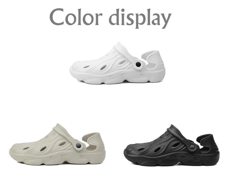 Summer Men Sandals Light EVA Men's Casual Shoes Hole Shoes Clogs Lovers Home Garden Outdoor Male Beach Flat Slippers Big Size 49