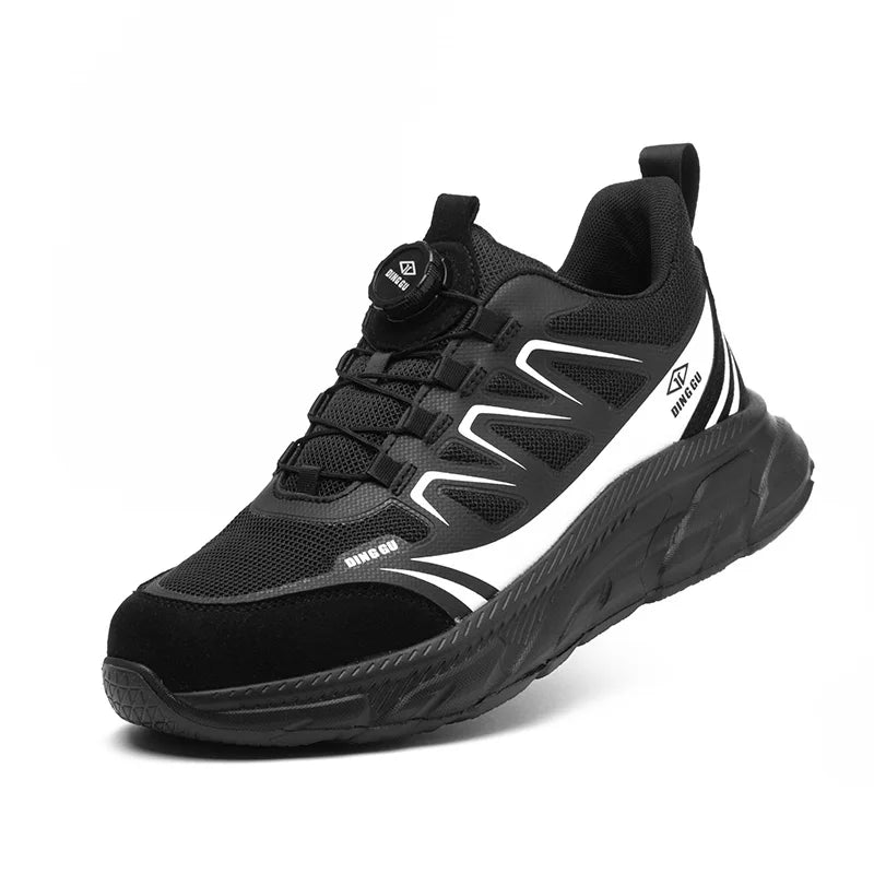 Rotating Button Men Shoes Security Sneakers Steel Toe Shoes Puncture-Proof work Shoes Anti-smash Sport Safety Shoes Protective