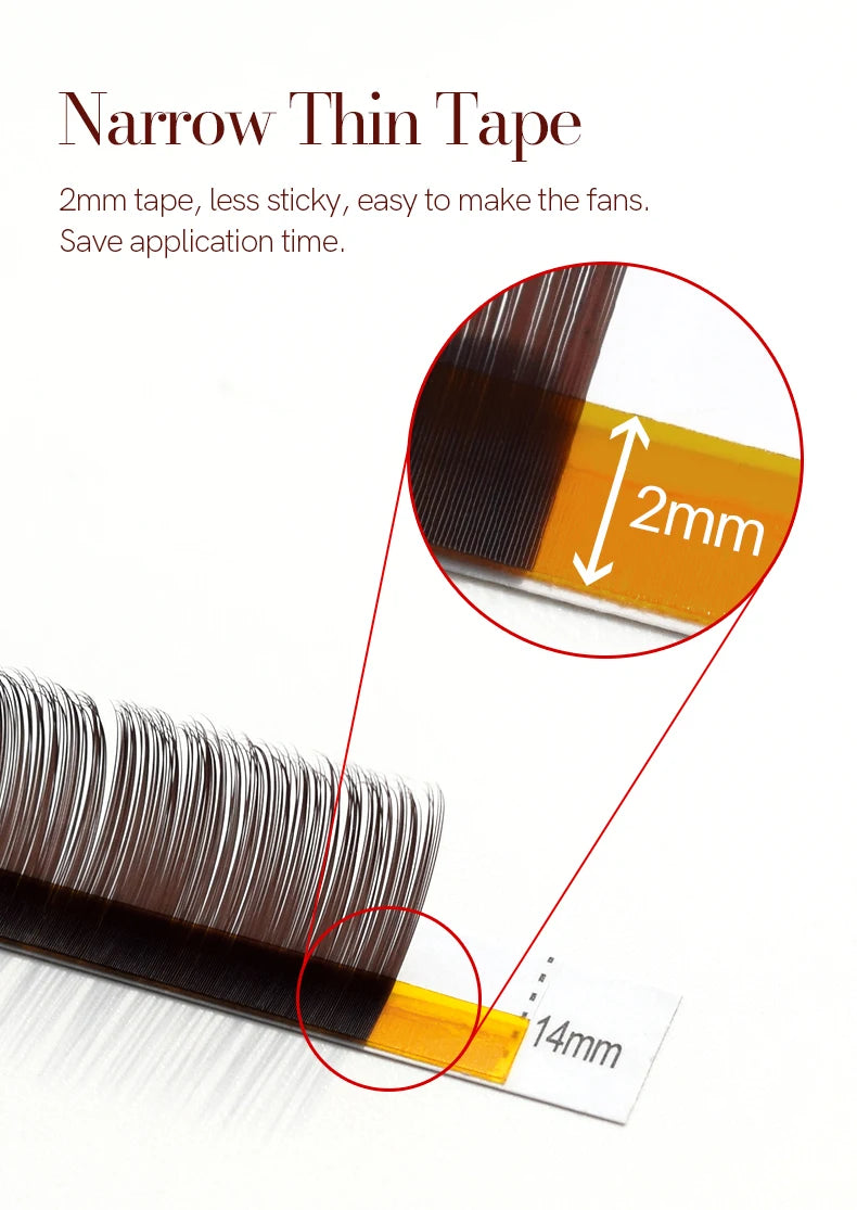 H&L SINCE 1990 12 Rows Dark Brown Individual False Eyelashes Fake Lashes Eyelashes Extensions Supplies Makeup Tools