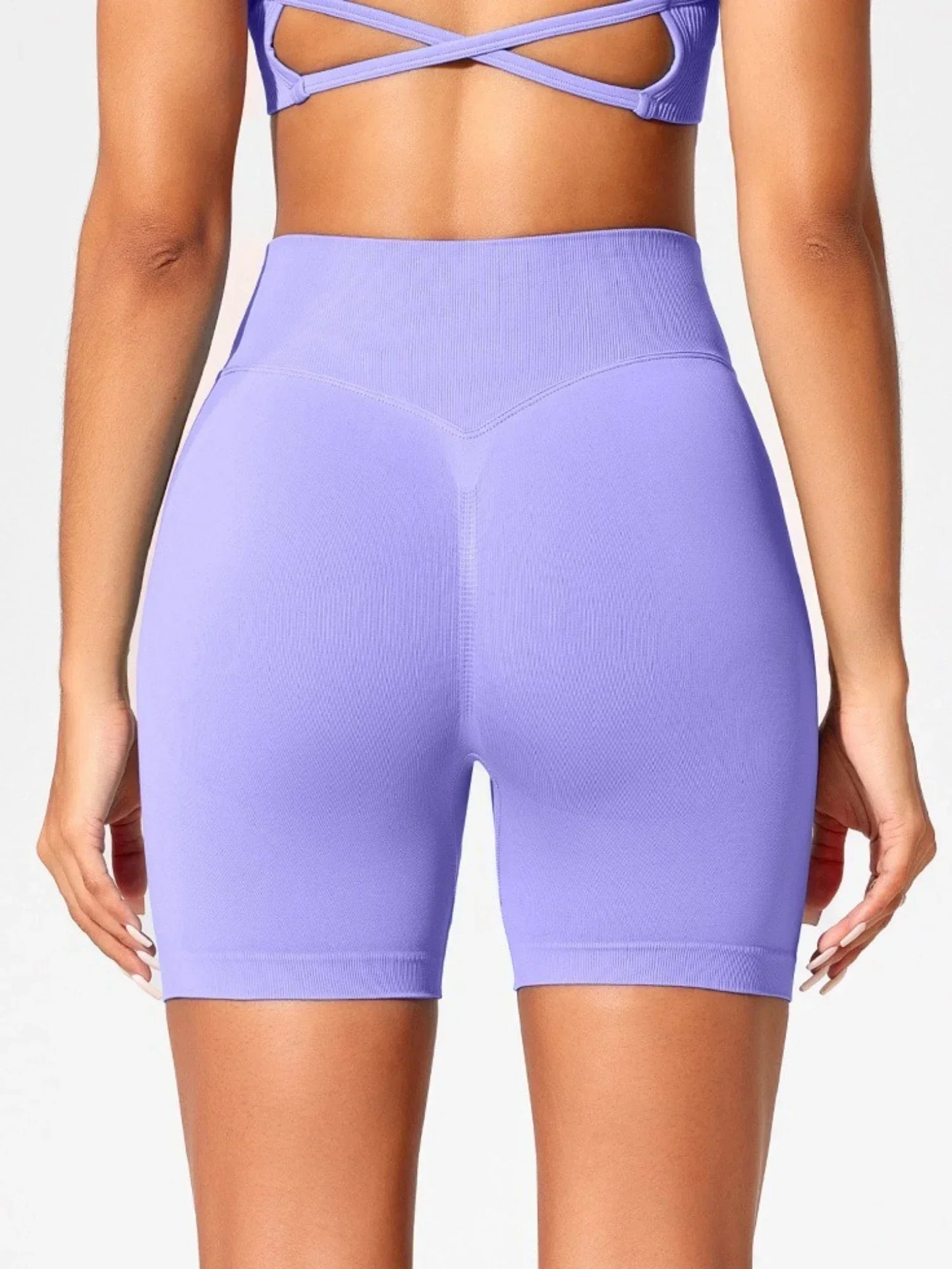 Gym Women's Summer Yoga Shorts High Waist and Hip Lifting Tight and Sexy Solid Color Shorts Fitness Yoga Exercise Leggings
