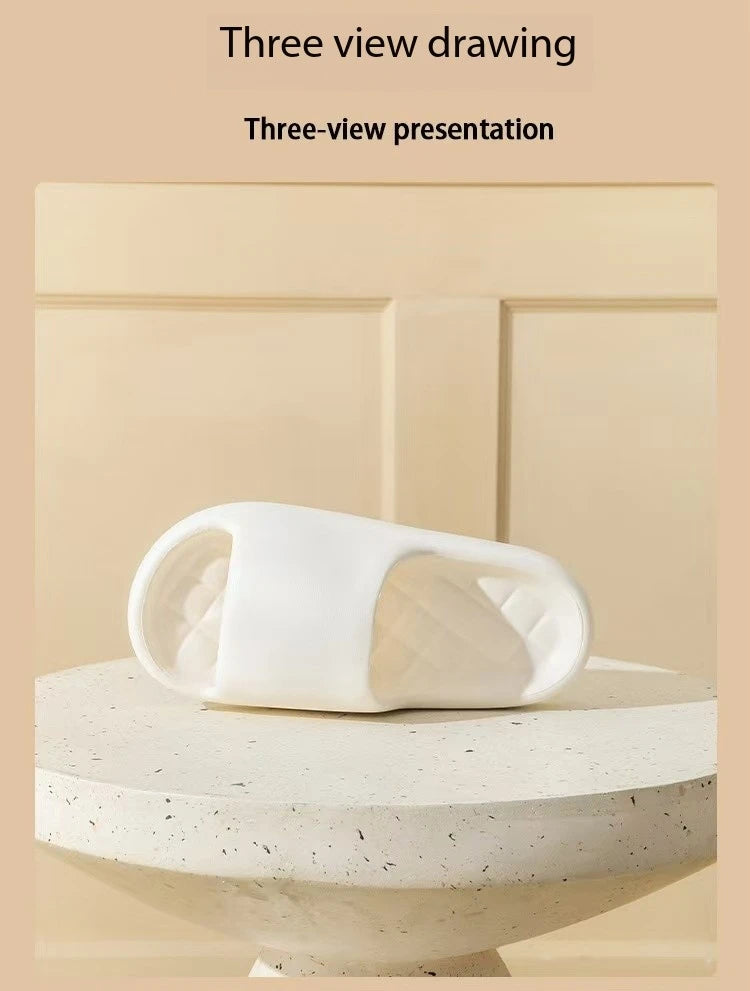 White Thick Platform Cloud Slippers Women Lightweight Soft Sole EVA Home Slides Woman Summer Comfort Non Slip Beach Flip Flops