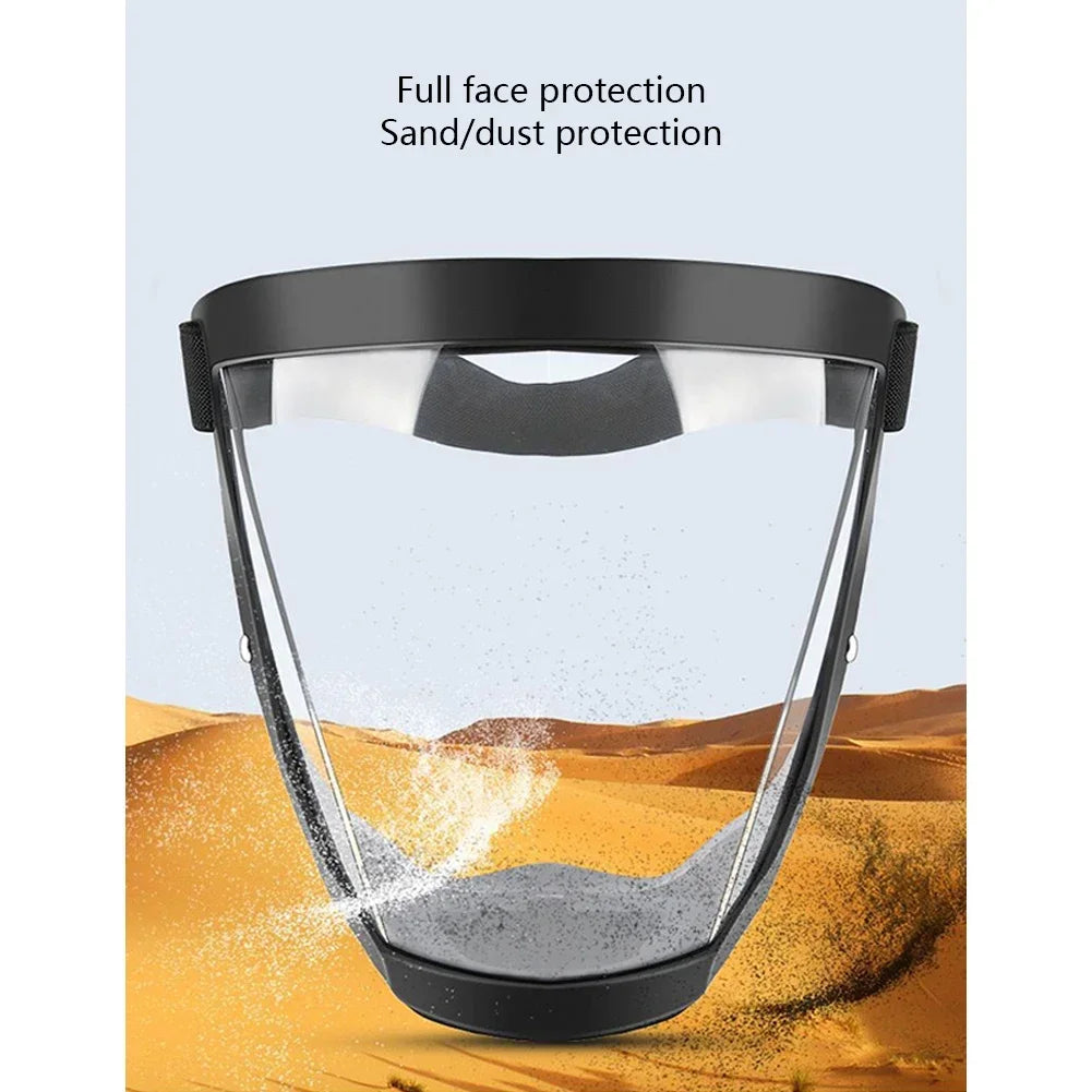 Highdefinition Protective Goggles Full Face Protection Transparent Riding Goggles Antispray Antidust Antifog And Antiwind Mask