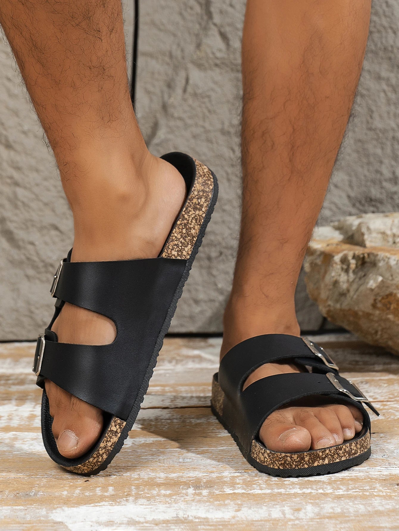 Men's Fashionable Slippers, Thick-Soled, Wear-Resistant, Waterproof, Non-Slip, Lightweight, Comfortable, Casual Sandals