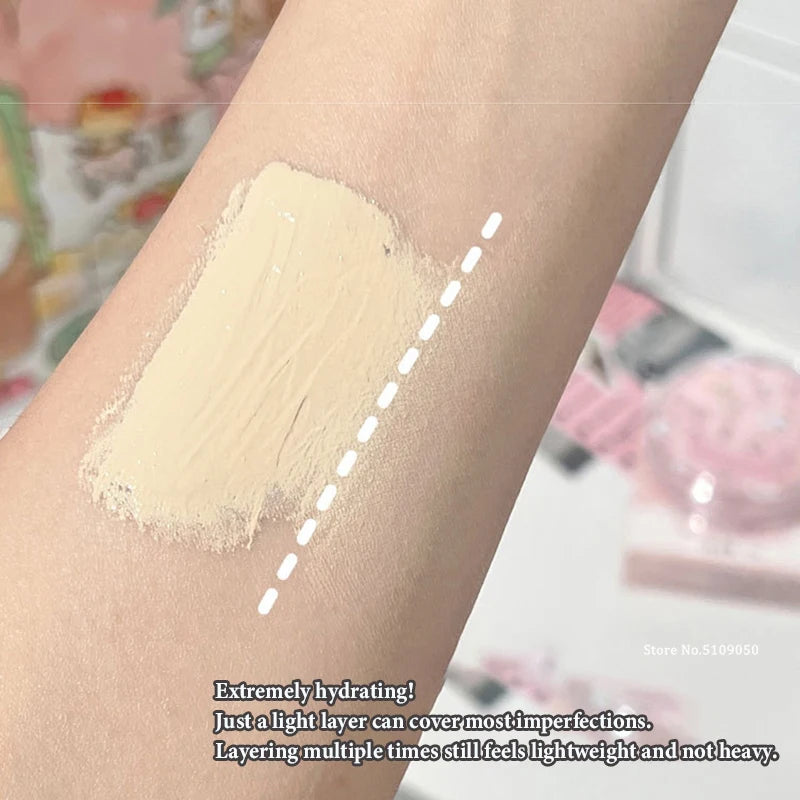 Cute Cat Cushion Cream Foundation Hydrating High Coverage Oil Control Concealer Non-Fading BB Cream Makeup Base Cosmetic