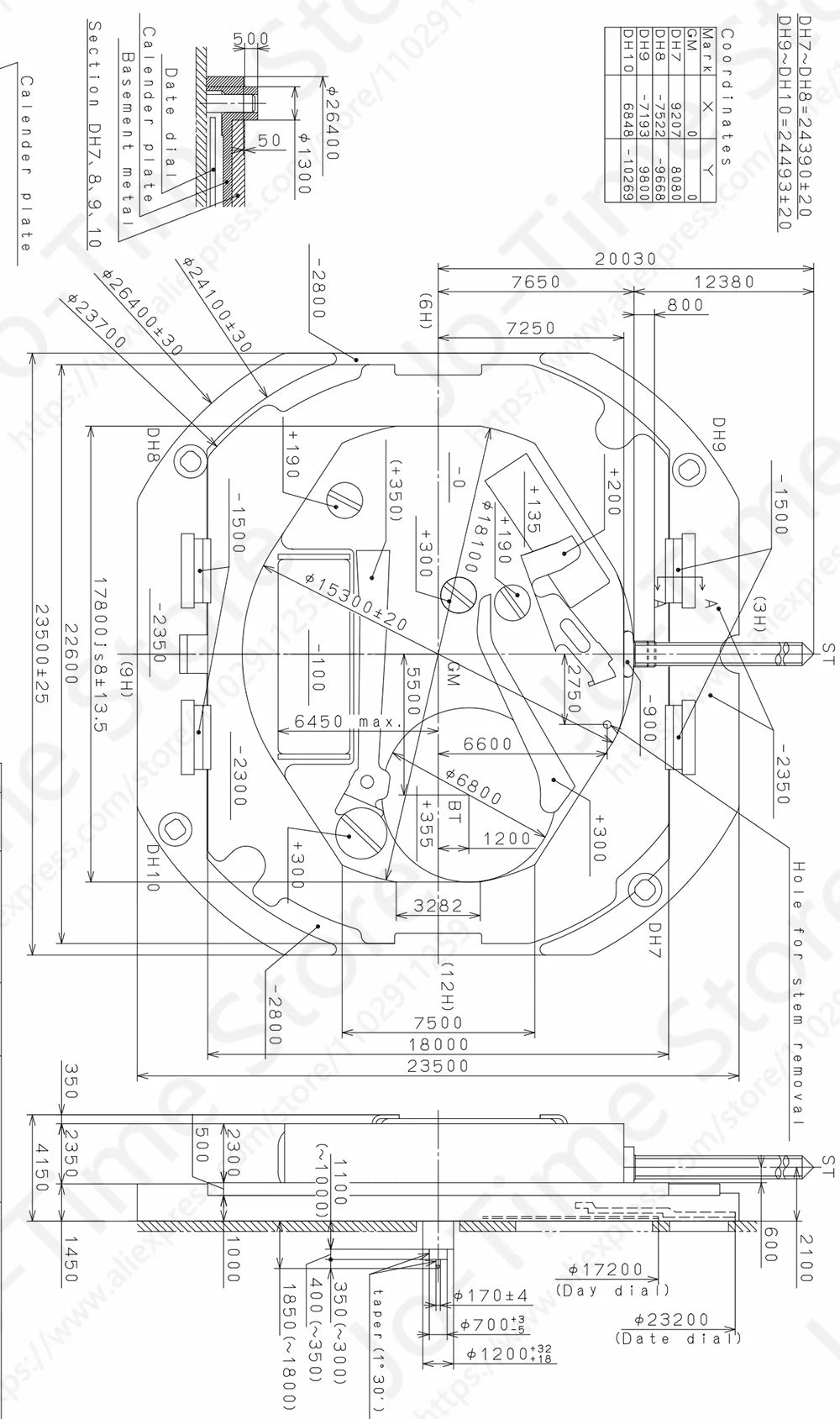 Miyota 2305 Standard Quartz Movement Day-Date Display Japan Origin Spain And English 2305-20A