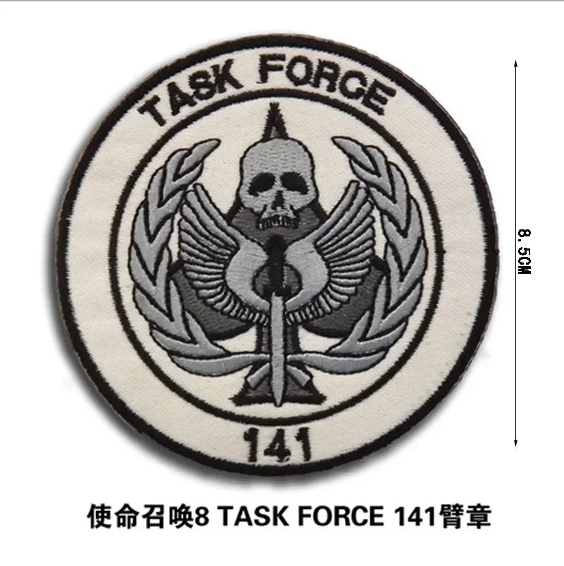 Call of Duty Ghost Mask Armband  16 COD16 19 Shadow Team Morale Emblem Tactical Accessories Embroidered Patches Backpack Sticker