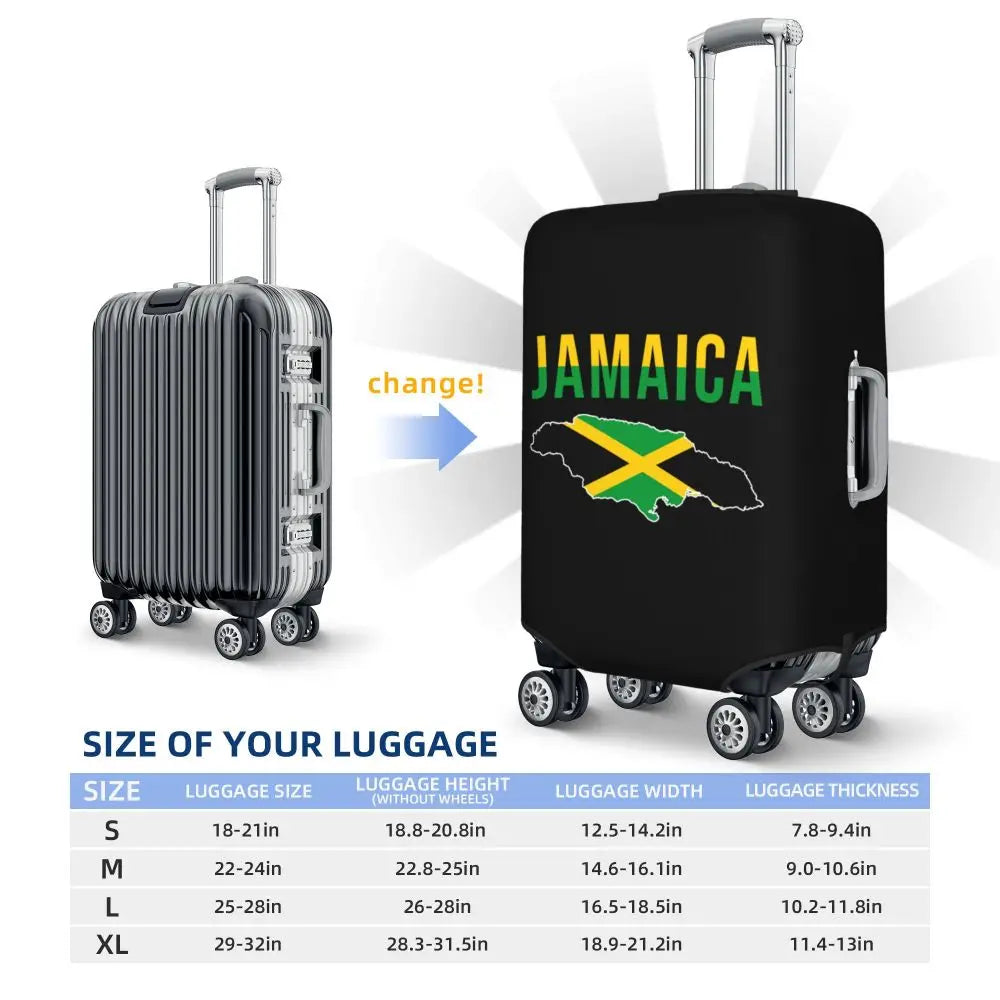 Custom Cute Jamaica Rasta Judah Lion Rastafari Flag Luggage Cover Protector Dust Proof Travel Suitcase Covers