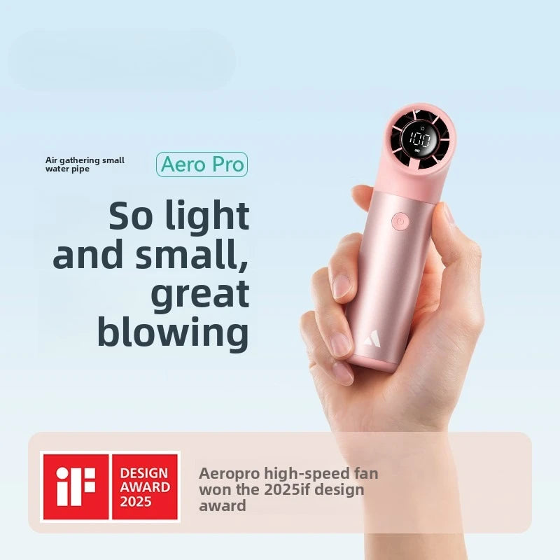 High-speed Violent Wind Gathering Handheld Small Fan Mini Portable Usb Turbo Electric Fan Large Wind Silent Outdoor Camping