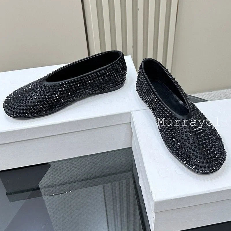 New Round Toe Mesh Breathable Mary Jane Shoes Women Solid Color Flat Shoes Summer Leisure Vacation Single Shoes Loafers