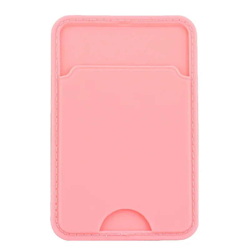 New Phone Wallet Stick on Credit Card Holder Phone Pocket for All Solid Colour Back Cards Holder Phone Card Holder Wallet Case