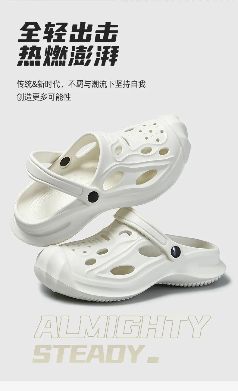 Comwarm Men's Summer Clogs Slippers New Fashion Camouflage Garden Sandals Outdoor Classic Beach Slippers Soft EVA House Slides