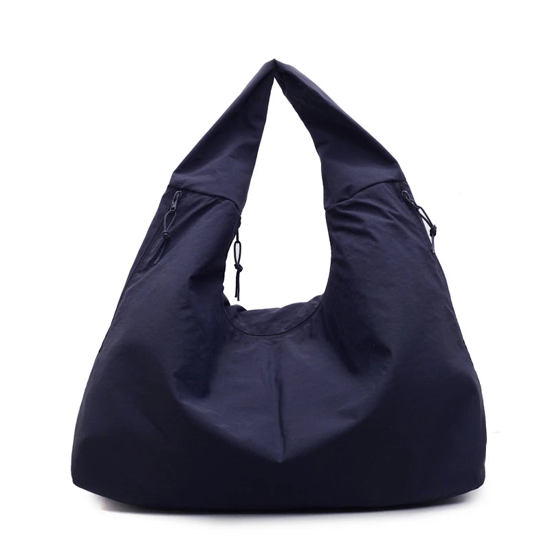 Japanese Fashion Casual Nylon Tote Bag Women 2025 New Style Trend All-match Large Capacity Underarm Bag Commuter Shoulder Bag