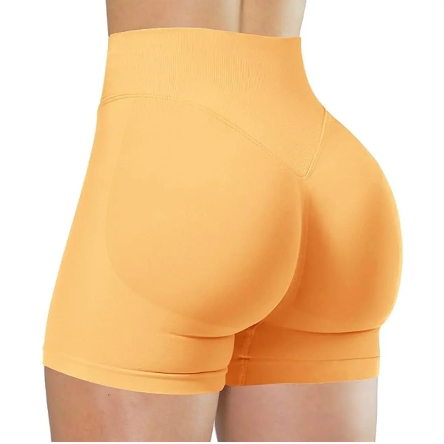Gym Women's Summer Yoga Shorts High Waist and Hip Lifting Tight and Sexy Solid Color Shorts Fitness Yoga Exercise Leggings
