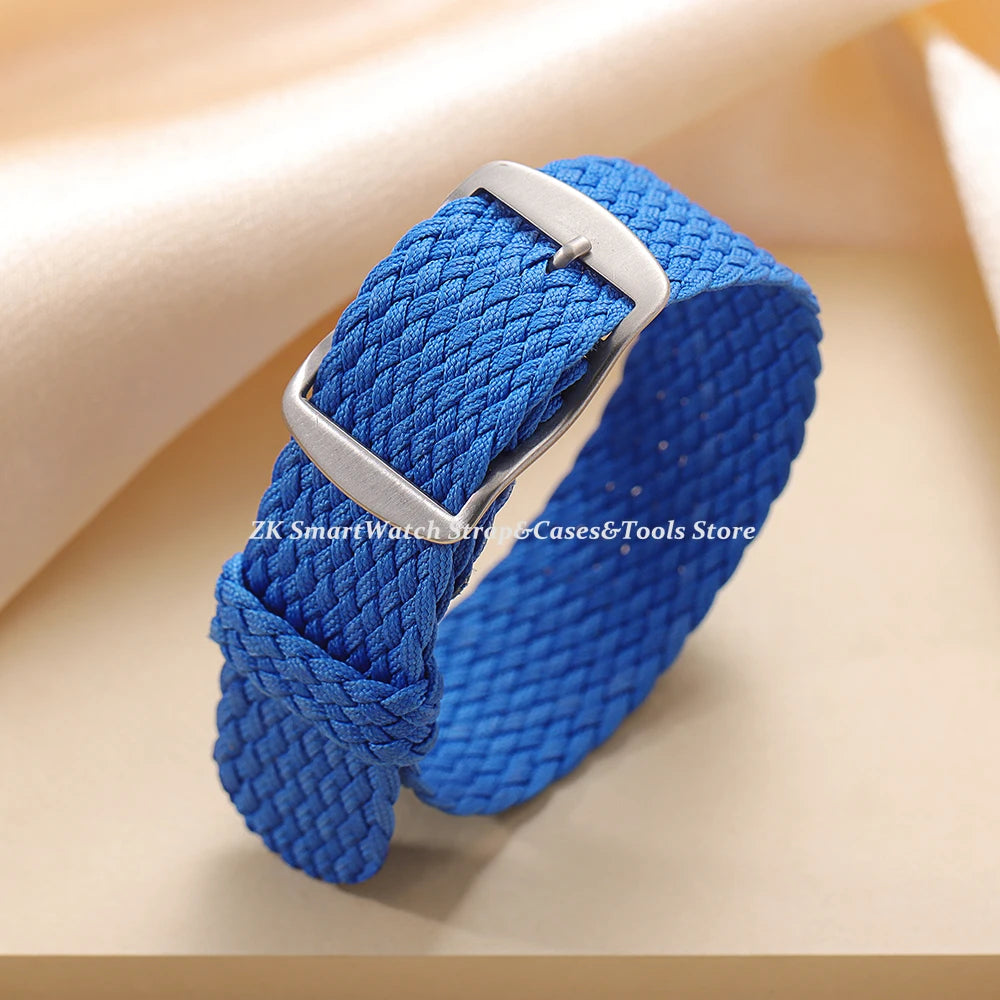 14mm 16mm 18mm 20mm 22mm Perlon Weave Band Nylon Watch Strap Fabric Woven Wristband Woven Women Men Bracelet Watch Accessories