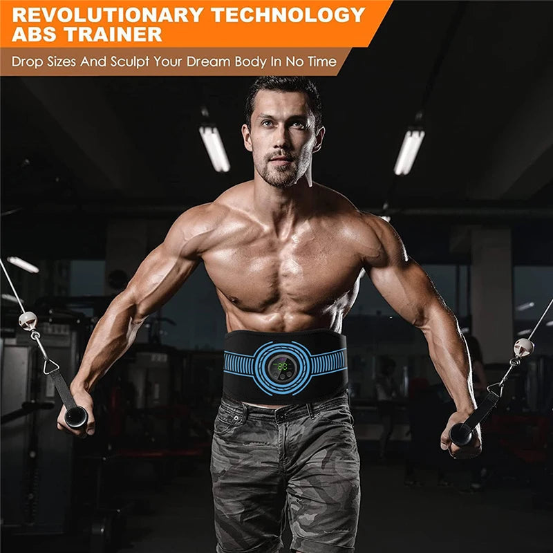 Smart EMS Muscle Stimulator Abs Trainer Abdominal Toning Belt Muscle Toner Body Slimming Weight Loss Home Gym Fitness Equiment