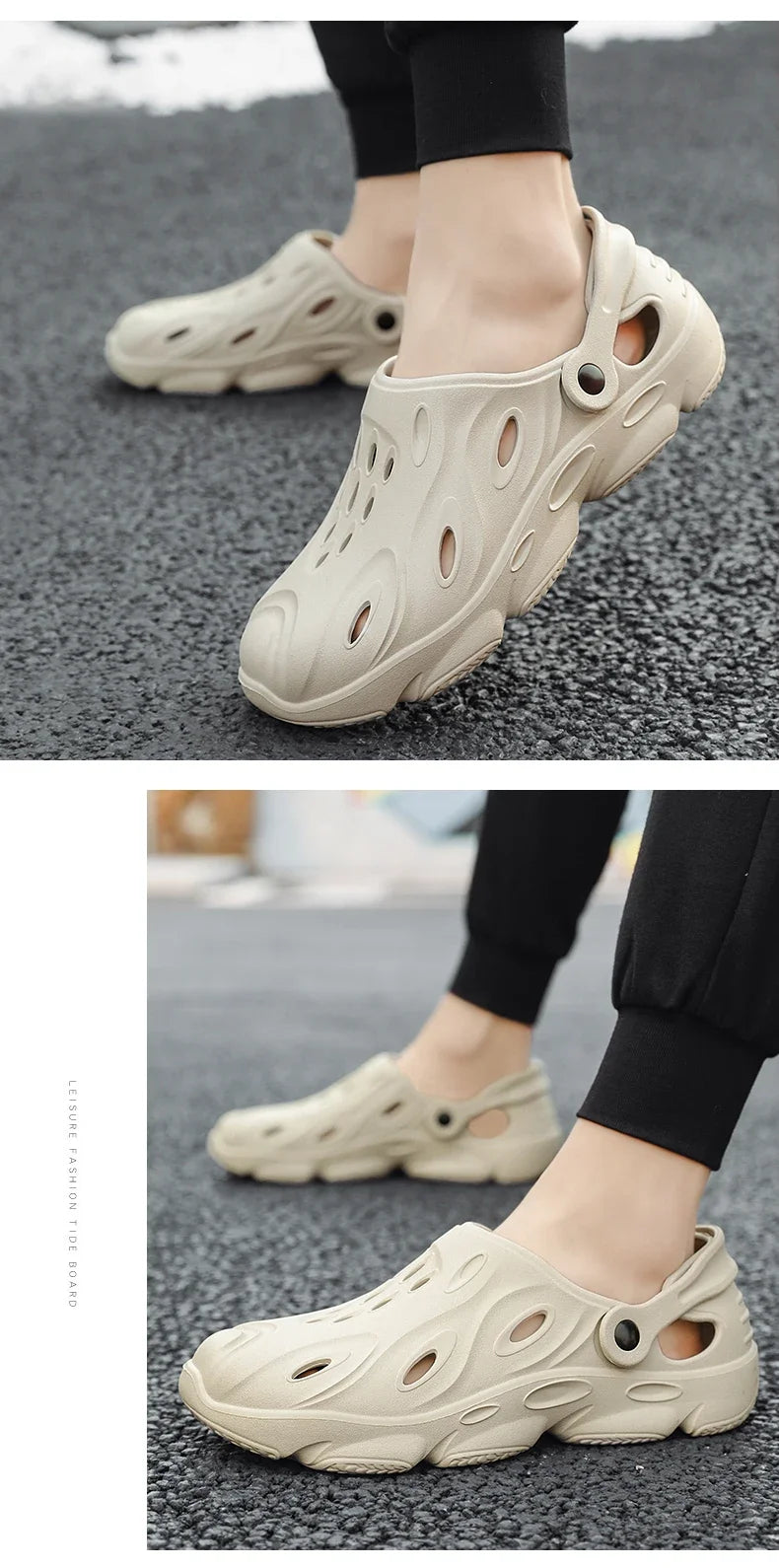 Summer Men Sandals Light EVA Men's Casual Shoes Hole Shoes Clogs Lovers Home Garden Outdoor Male Beach Flat Slippers Big Size 49