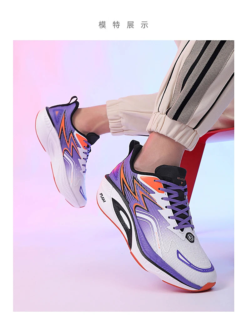 Running Sneakers Men Lightweight Breathable Wear-Resistant Carbon Plate Shoes Comfort Marathon Athletic Sports Shoes for Man