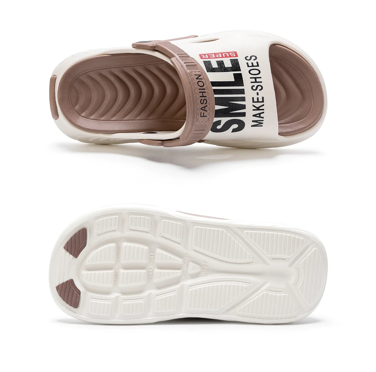 Summer Men Thick Bottom Hole Shoes Beach EVA Platform Slippers Fashion Comfortable Non-Slip Sandals Indoor Outdoor Men Slides