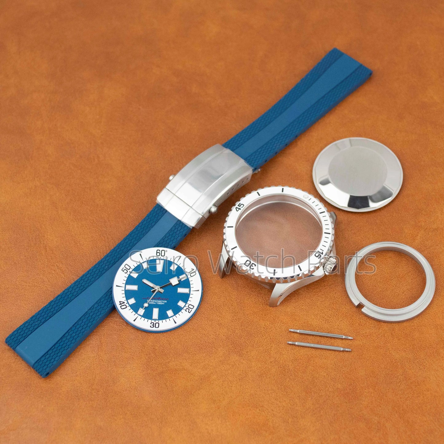 for SUPEROCEAN NH35 Case Rubber Strap Dial Hands 200m Dive Watch Men Stainless Steel Sapphire Crystal fit for NH35 NH36 Movement