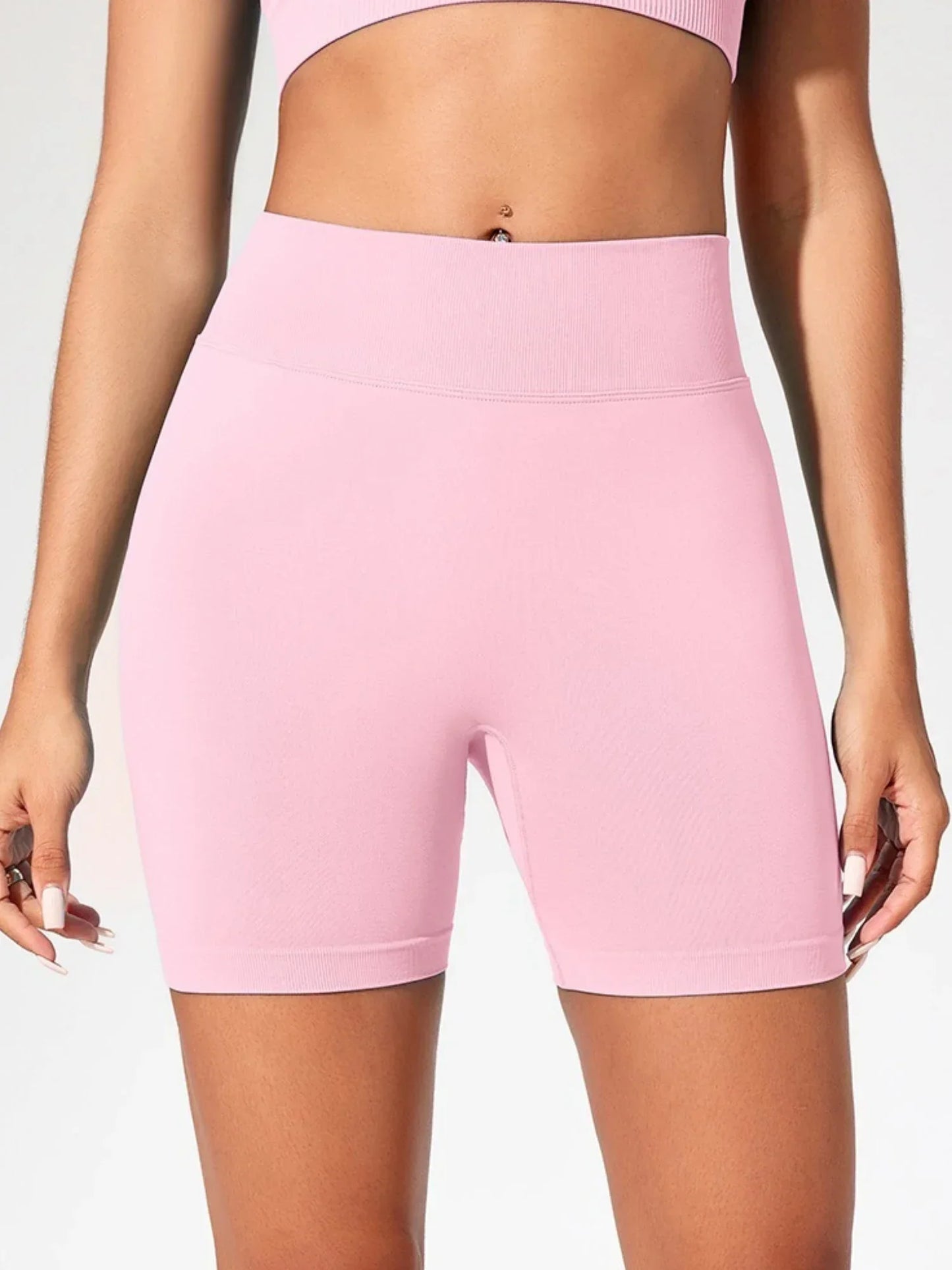 Gym Women's Summer Yoga Shorts High Waist and Hip Lifting Tight and Sexy Solid Color Shorts Fitness Yoga Exercise Leggings