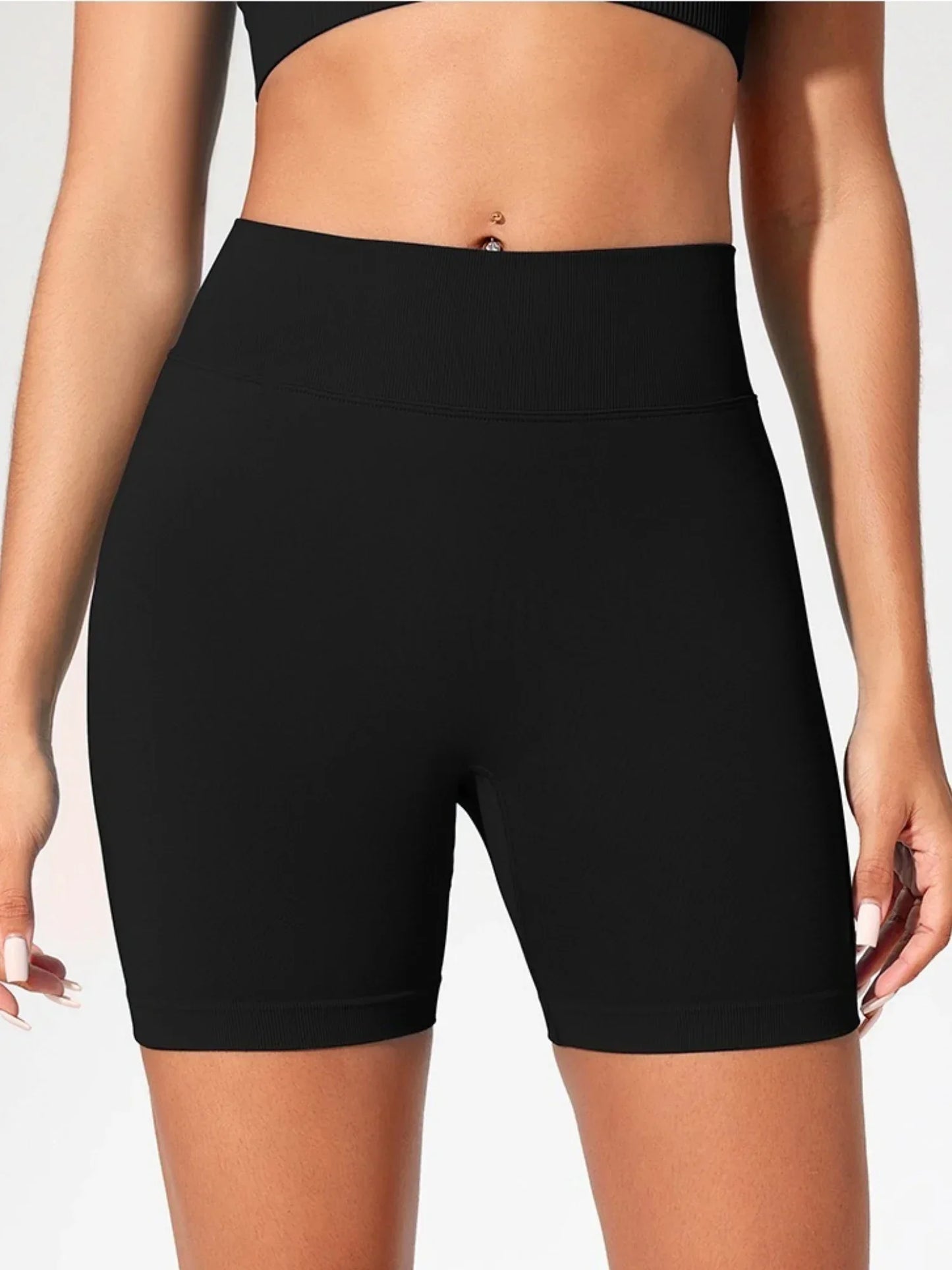 Gym Women's Summer Yoga Shorts High Waist and Hip Lifting Tight and Sexy Solid Color Shorts Fitness Yoga Exercise Leggings