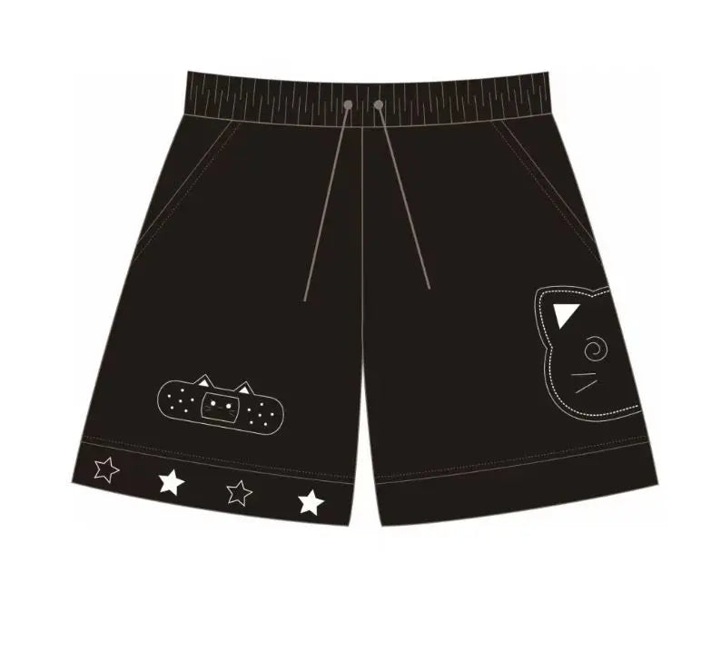 Japanese Kawaii Shorts Women Sweet Cat Embroidery Short Pants Preppy Style Cute Anime Soft Girl Casual Wide Leg Shorts New