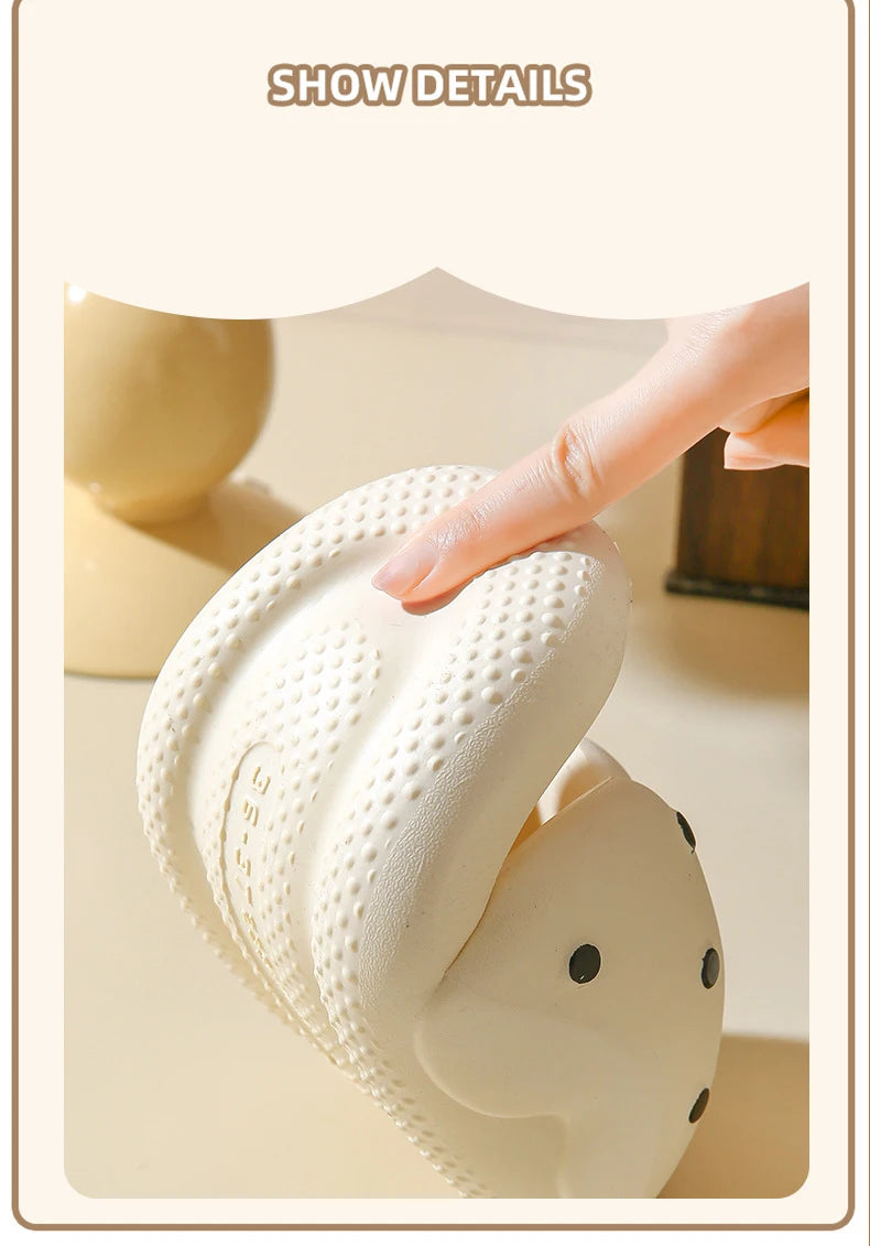 Summer Women's Slippers Kawaii Butterfly Polka Dot Platform Bathroom Anti Slip Cozy Slippers for Outdoor Wear Home Indoor Shoes