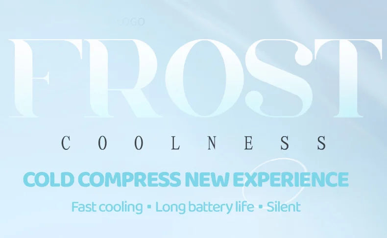 Portable Ice Compress Mini Fan with Hook 3-speed Wind Adjustable USB Rechargeable High-speed Handheld Turbo Fan 3S Fast Cooling